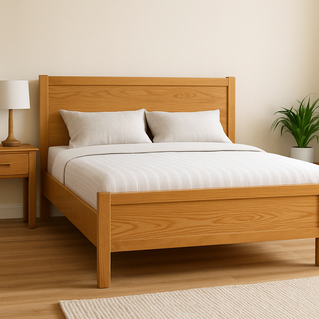 Giường ngủ gỗ sồi tự nhiên
